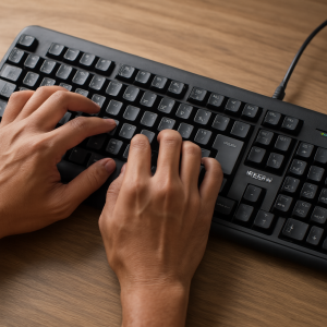 TECLADO  CON CABLE USB NETMAK