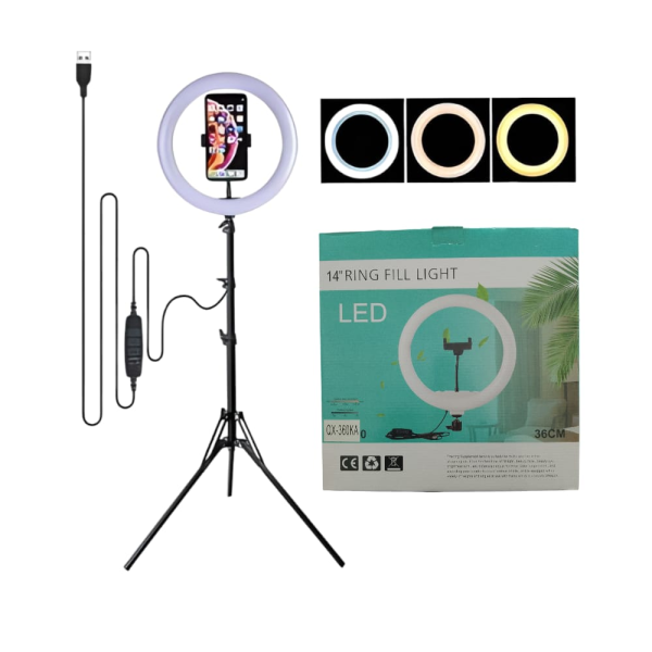 aro de luz blanca cms con tripode