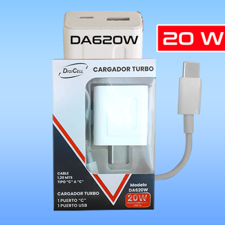 cargador turbo dash daww puerto c y usb