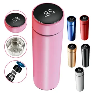 botella termica medidor temperatura