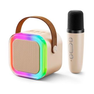 parlante karaoke con microfono